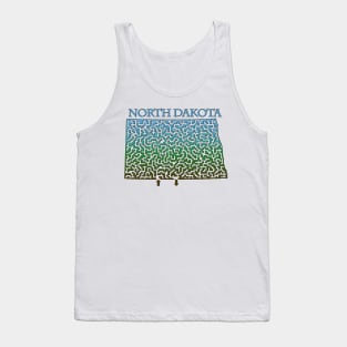 State of North Dakota Colorful Maze Tank Top